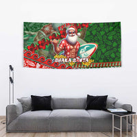 Mele Kalikimaka Shaka Santa Tapestry Hawaiian Surf Christmas Design with Aloha Spirit DT02 - Polynesian Pride