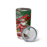 Mele Kalikimaka Shaka Santa Tumbler Cup Hawaiian Surf Christmas Design with Aloha Spirit DT02 - Polynesian Pride