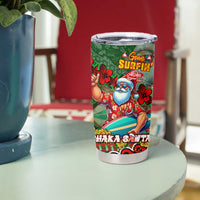 Mele Kalikimaka Shaka Santa Tumbler Cup Hawaiian Surf Christmas Design with Aloha Spirit DT02 - Polynesian Pride