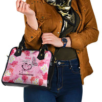 Butterfly Polynesia Breast Cancer Shoulder Handbag Nobody Fights Alone Pink Out Tropical Hibiscus