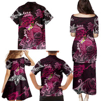 Breast Cancer Mermaid Polynesia Family Matching Puletasi and Hawaiian Shirt Faith Hope Love DT02 - Polynesian Pride