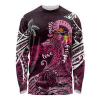 Breast Cancer Mermaid Polynesia Long Sleeve Shirt Faith Hope Love