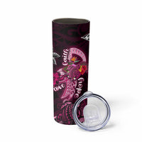 Breast Cancer Mermaid Polynesia Skinny Tumbler Faith Hope Love DT02 - Polynesian Pride