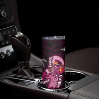Breast Cancer Mermaid Polynesia Skinny Tumbler Faith Hope Love DT02 - Polynesian Pride