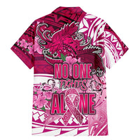 Breast Cancer Awareness Hawaii Family Matching Mermaid Dress and Hawaiian Shirt Polynesia Girl Nobody Fights Alone DT02 - Polynesian Pride