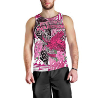 Breast Cancer Awareness Hawaii Men Tank Top Polynesia Girl Nobody Fights Alone