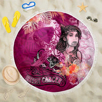Breast Cancer New Zealand Beach Blanket Maori Aotearoa Girl Pink Out DT02 One Size 150cm Pink - Polynesian Pride