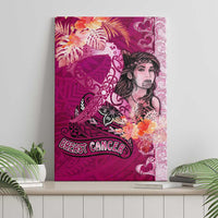 Breast Cancer New Zealand Canvas Wall Art Maori Aotearoa Girl Pink Out DT02 - Polynesian Pride