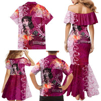 Breast Cancer New Zealand Family Matching Mermaid Dress and Hawaiian Shirt Maori Aotearoa Girl Pink Out DT02 - Polynesian Pride