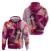 Breast Cancer New Zealand Hoodie Maori Aotearoa Girl Pink Out DT02 - Polynesian Pride