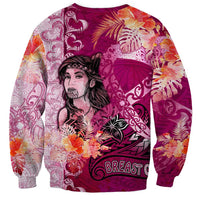 Breast Cancer New Zealand Sweatshirt Maori Aotearoa Girl Pink Out DT02 - Polynesian Pride