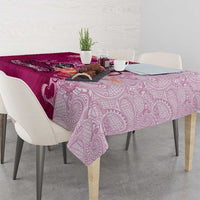 Breast Cancer New Zealand Tablecloth Maori Aotearoa Girl Pink Out DT02 - Polynesian Pride