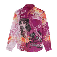 Breast Cancer New Zealand Women Casual Shirt Maori Aotearoa Girl Pink Out