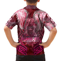 Breast Cancer Warrior Family Matching Puletasi and Hawaiian Shirt Angel Wings Polynesian Pattern DT02 - Polynesian Pride