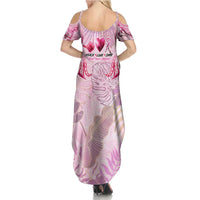 Breast Cancer Polynesian Family Matching Summer Maxi Dress and Hawaiian Shirt I Can Do All Things Through Christ DT02 - Polynesian Pride