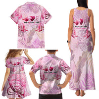 Breast Cancer Polynesian Family Matching Tank Maxi Dress and Hawaiian Shirt I Can Do All Things Through Christ DT02 - Polynesian Pride