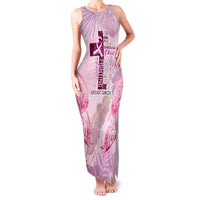 Breast Cancer Polynesian Family Matching Tank Maxi Dress and Hawaiian Shirt I Can Do All Things Through Christ DT02 Mom's Dress Pink - Polynesian Pride