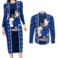 guam-chamorro-warrior-couples-matching-long-sleeve-bodycon-dress-and-long-sleeve-button-shirts-traditional-tribal-patterns