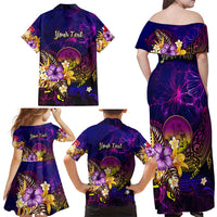 Wallis and Futuna Family Matching Off Shoulder Maxi Dress and Hawaiian Shirt Whale Hibiscus Polynesian DT02 - Polynesian Pride