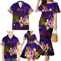 New Caledonia Family Matching Mermaid Dress and Hawaiian Shirt Whale Hibiscus Polynesian DT02 - Polynesian Pride