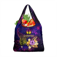 New Caledonia Grocery Bag Whale Hibiscus Polynesian