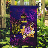 Tahiti French Polynesia Garden Flag Whale Hibiscus Polynesian