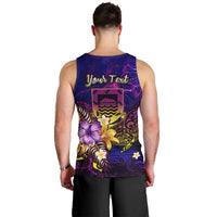Tuvalu Men Tank Top Whale Hibiscus Polynesian