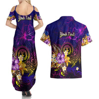 Northern Mariana Islands Couples Matching Summer Maxi Dress and Hawaiian Shirt Whale Hibiscus Polynesian DT02 - Polynesian Pride