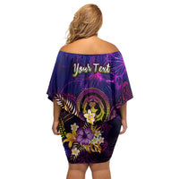 Northern Mariana Islands Family Matching Off Shoulder Short Dress and Hawaiian Shirt Whale Hibiscus Polynesian DT02 - Polynesian Pride
