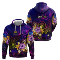 Northern Mariana Islands Hoodie Whale Hibiscus Polynesian