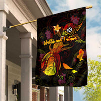 Wallis and Futuna Garden Flag Octopus Plumeria Polynesian Tattoo