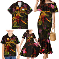 New Caledonia Family Matching Mermaid Dress and Hawaiian Shirt Octopus Plumeria Polynesian Tattoo DT02 - Polynesian Pride