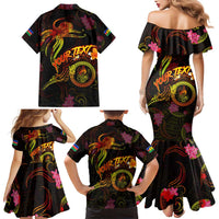New Caledonia Family Matching Mermaid Dress and Hawaiian Shirt Octopus Plumeria Polynesian Tattoo DT02 - Polynesian Pride
