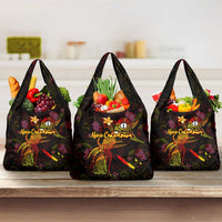 New Caledonia Grocery Bag Octopus Plumeria Polynesian Tattoo