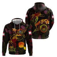 Tahiti French Polynesia Hoodie Octopus Plumeria Polynesian Tattoo