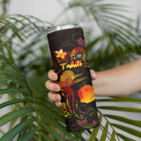 Tahiti French Polynesia Skinny Tumbler Octopus Plumeria Polynesian Tattoo DT02 - Polynesian Pride