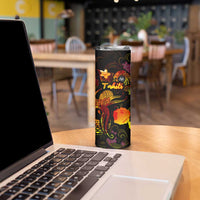 Tahiti French Polynesia Skinny Tumbler Octopus Plumeria Polynesian Tattoo DT02 - Polynesian Pride
