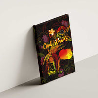 Cook Islands Canvas Wall Art Octopus Plumeria Polynesian Tattoo