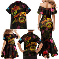 Tuvalu Family Matching Mermaid Dress and Hawaiian Shirt Octopus Plumeria Polynesian Tattoo DT02 - Polynesian Pride