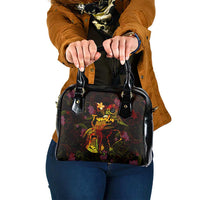 Tuvalu Shoulder Handbag Octopus Plumeria Polynesian Tattoo