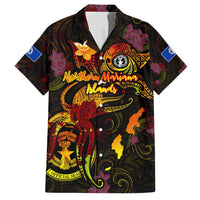 Northern Mariana Islands Family Matching Summer Maxi Dress and Hawaiian Shirt Octopus Plumeria Polynesian Tattoo DT02 Dad's Shirt - Short Sleeve Black - Polynesian Pride