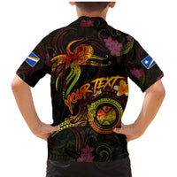 Marshall Islands Family Matching Mermaid Dress and Hawaiian Shirt Octopus Plumeria Polynesian Tattoo DT02 - Polynesian Pride