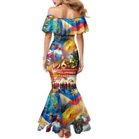 Custom The Philippines 126th Independence Anniversary Family Matching Mermaid Dress and Hawaiian Shirt Art Style DT02 - Polynesian Pride