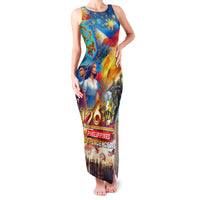 Custom The Philippines 126th Independence Anniversary Family Matching Tank Maxi Dress and Hawaiian Shirt Art Style DT02 Mom's Dress Art - Polynesian Pride