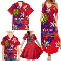 Personalized Philippines 12 June Independence Day Family Matching Summer Maxi Dress and Hawaiian Shirt Polynesian Turtle Plumeria DT02 - Polynesian Pride