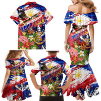 Personalized Philippines Independence Day Family Matching Mermaid Dress and Hawaiian Shirt Polynesia Filipinas Eagle Hibiscus DT02 - Polynesian Pride