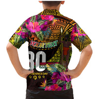 Personalised Vanuatu Independence Day 30 July Family Matching Mermaid Dress and Hawaiian Shirt Hibiscus Polynesian Pattern DT02 - Polynesian Pride
