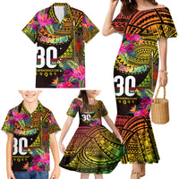 Personalised Vanuatu Independence Day 30 July Family Matching Mermaid Dress and Hawaiian Shirt Hibiscus Polynesian Pattern DT02 - Polynesian Pride
