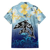 Mother And Baby Dolphins Family Matching Puletasi and Hawaiian Shirt Hawaii Hibiscus DT02 - Polynesian Pride