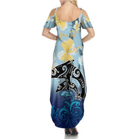 Mother And Baby Dolphins Family Matching Summer Maxi Dress and Hawaiian Shirt Hawaii Hibiscus DT02 - Polynesian Pride